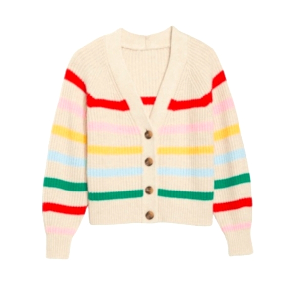 Old Navy Sweaters - EUC Old Navy Striped Cardigan, Sz S multicolored